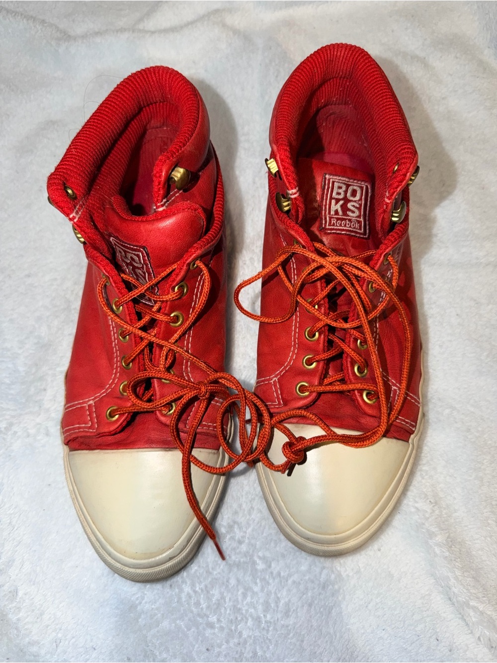 Reebok BOKS Red High-Top Sneakers – Women’s Size 8.5